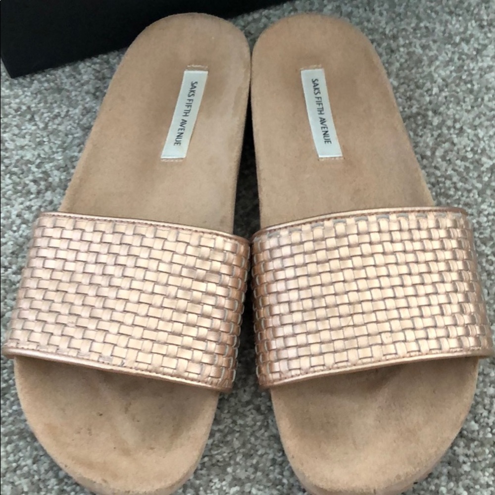 Rose gold slides